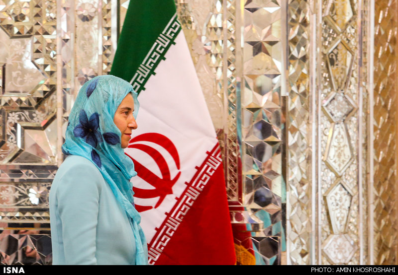 دیدار موگرینی با علی لاریجانی